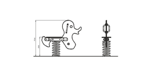 Detské ihriská, 76-4 Pružinová hojdačka - KAČICA
