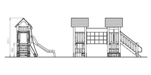 Detské ihriská, 122-56-MIDI Kombinovaná zostava
