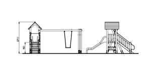 122-MIDI House with slide and swing